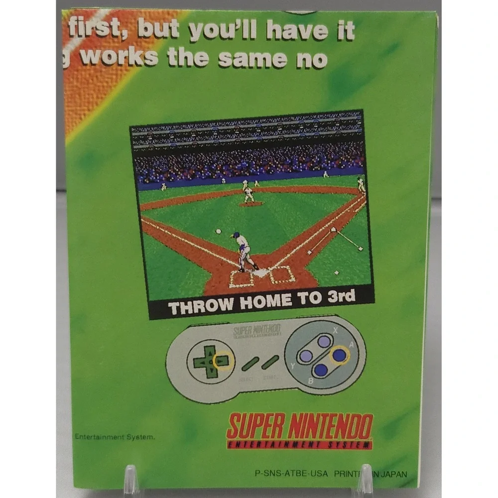 Tecmo Super Baseball SNES CIB - Tested - Unfilled Registration Card/ Rare Poster